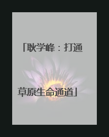 耿学峰：打通草原生命通道