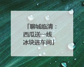 聊城临清：西瓜送一线 冰块进车间