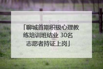 聊城首期积极心理教练培训班结业 30名志愿者持证上岗