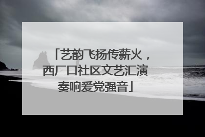 艺韵飞扬传薪火，西厂口社区文艺汇演奏响爱党强音
