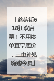 蘑菇街618狂欢启幕！不用凑单直享底价，三重补贴嗨购今夏