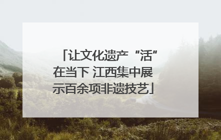 让文化遗产“活”在当下 江西集中展示百余项非遗技艺