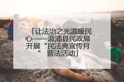 让法治之光温暖民心——溆浦县民政局开展“民法典宣传月” 普法活动
