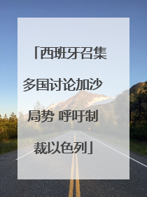 西班牙召集多国讨论加沙局势 呼吁制裁以色列