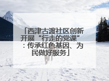 西津古渡社区创新开展“行走的党课”：传承红色基因、为民做好服务