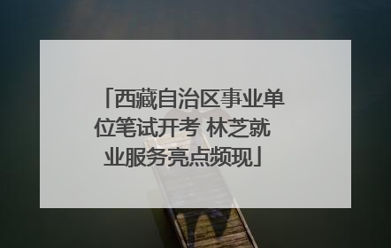 西藏自治区事业单位笔试开考 林芝就业服务亮点频现