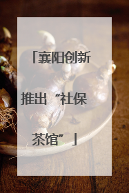 襄阳创新推出“社保茶馆”