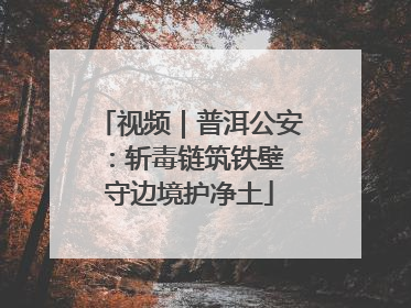 视频｜普洱公安：斩毒链筑铁壁 守边境护净土
