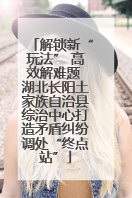 解锁新“玩法” 高效解难题 湖北长阳土家族自治县综治中心打造矛盾纠纷调处“终点站”