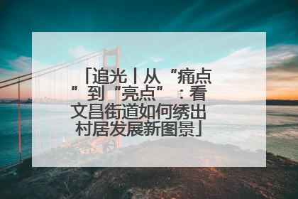 追光丨从“痛点”到“亮点”：看文昌街道如何绣出村居发展新图景