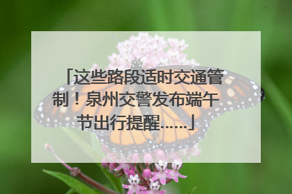 这些路段适时交通管制！泉州交警发布端午节出行提醒……
