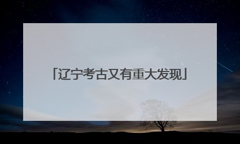 辽宁考古又有重大发现