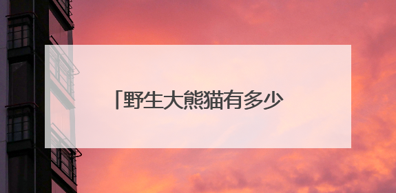 野生大熊猫有多少？种群如何分布？科研团队实地探秘
