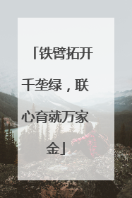 铁臂拓开千垄绿，联心育就万家金