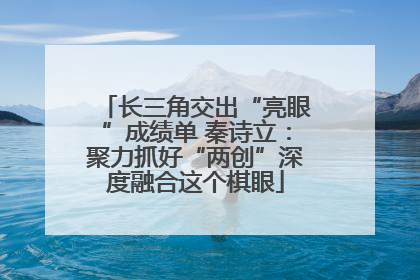 长三角交出“亮眼”成绩单 秦诗立：聚力抓好“两创”深度融合这个棋眼