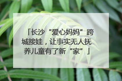 长沙“爱心妈妈”跨城接娃，让事实无人抚养儿童有了新“家”