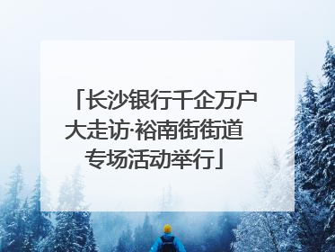 长沙银行千企万户大走访·裕南街街道专场活动举行