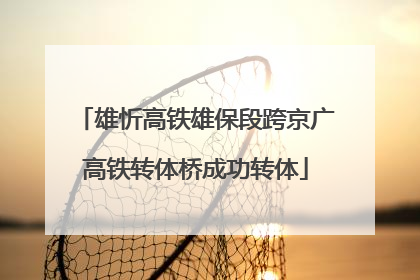 雄忻高铁雄保段跨京广高铁转体桥成功转体