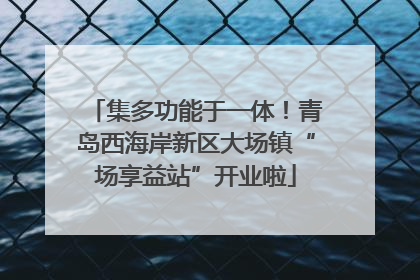 集多功能于一体！青岛西海岸新区大场镇“场享益站”开业啦