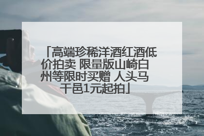 高端珍稀洋酒红酒低价拍卖 限量版山崎白州等限时买赠 人头马干邑1元起拍