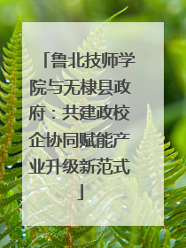 鲁北技师学院与无棣县政府：共建政校企协同赋能产业升级新范式