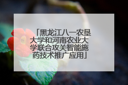 黑龙江八一农垦大学和河南农业大学联合攻关智能施药技术推广应用