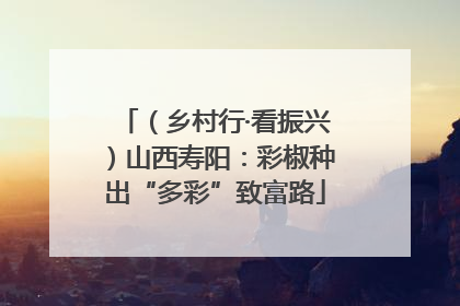 （乡村行·看振兴）山西寿阳：彩椒种出“多彩”致富路