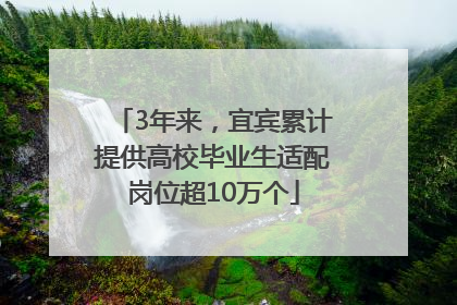 3年来，宜宾累计提供高校毕业生适配岗位超10万个