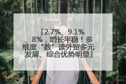 2.7%、9.1%、8%，增长平稳！多维度“数”读外贸多元发展、综合优势明显