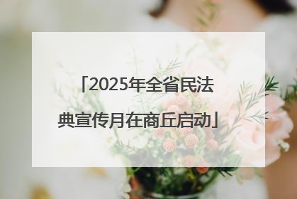 2025年全省民法典宣传月在商丘启动
