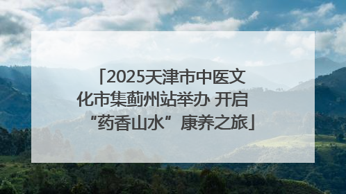2025天津市中医文化市集蓟州站举办 开启“药香山水”康养之旅