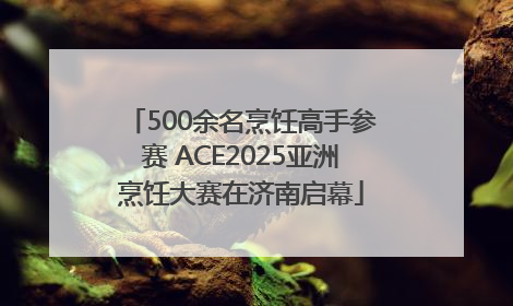 500余名烹饪高手参赛 ACE2025亚洲烹饪大赛在济南启幕