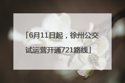 6月11日起，徐州公交试运营开通721路线