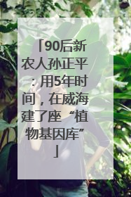 90后新农人孙正平：用5年时间，在威海建了座“植物基因库”